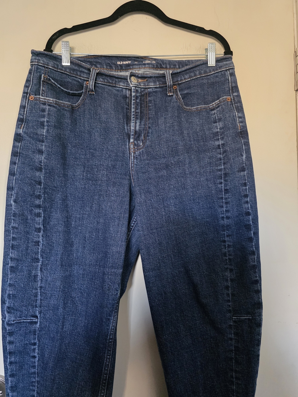 Old Navy Blue Barrel Leg Jeans - Picture 2 of 6